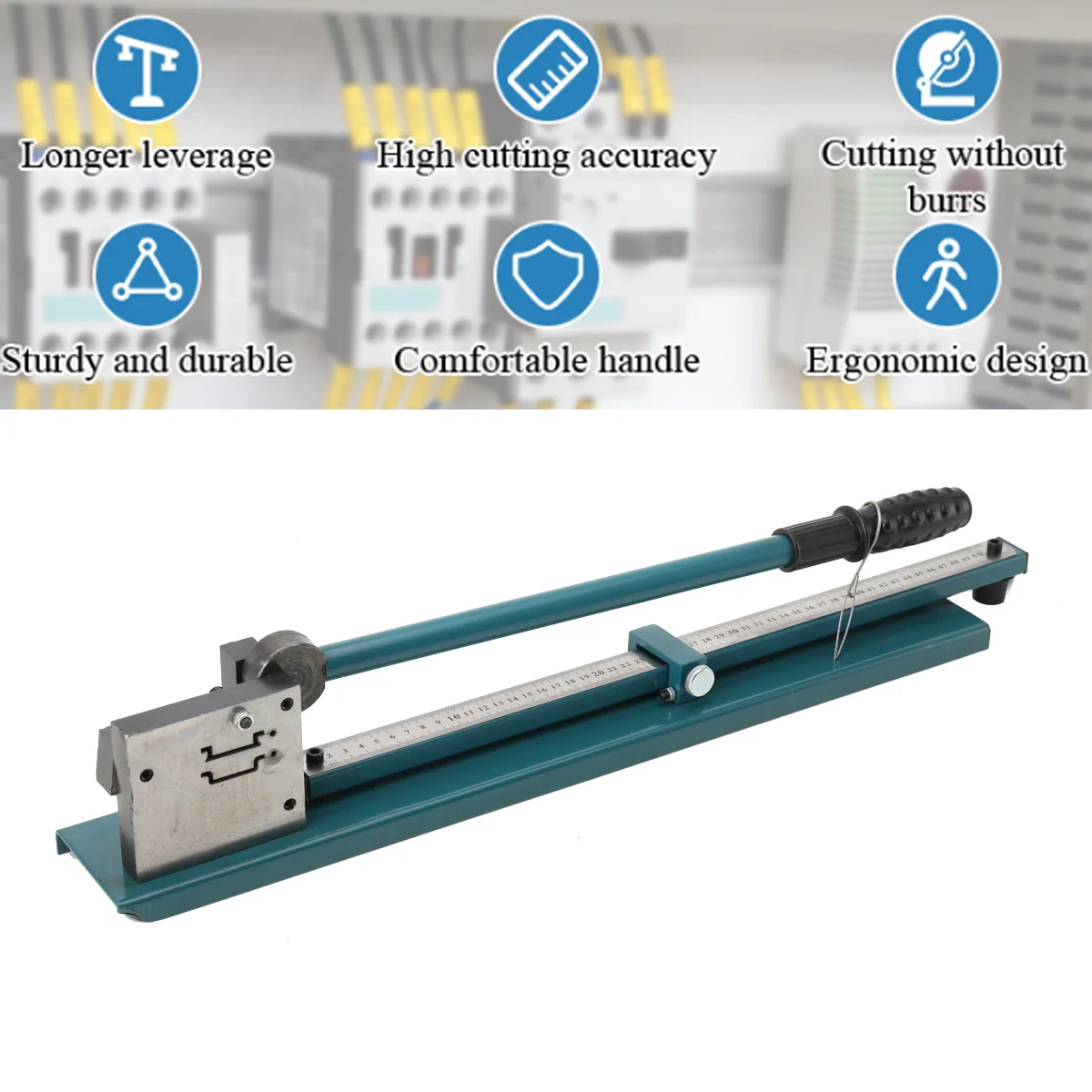Manual DIN Rail Cutter Double Slot Steel and Aluminum Rail Cutting Machine DC-35 0.5-1.5MM