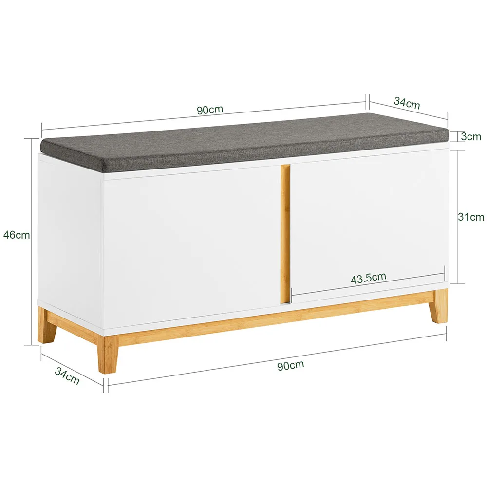 SoBuy FSR117 shoe bench with seat wardrobe bench bench with storage seat chest of drawers shoe rack with bench bench