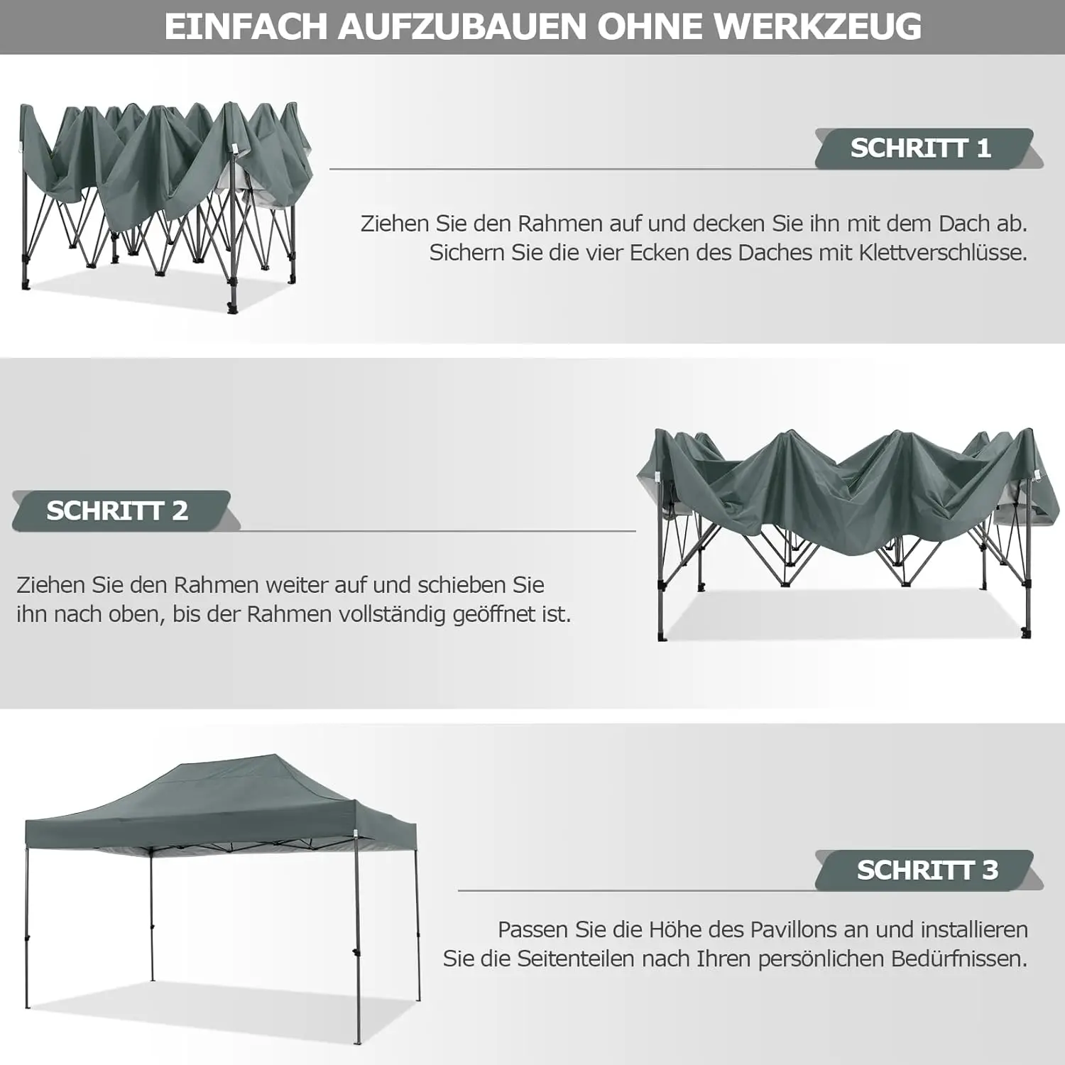 3x4.5m Folding Pavilion Waterproof with 4 Sidewalls,Garden Pavilion UV Protection Festival Party Tent Sun Protection for Camping