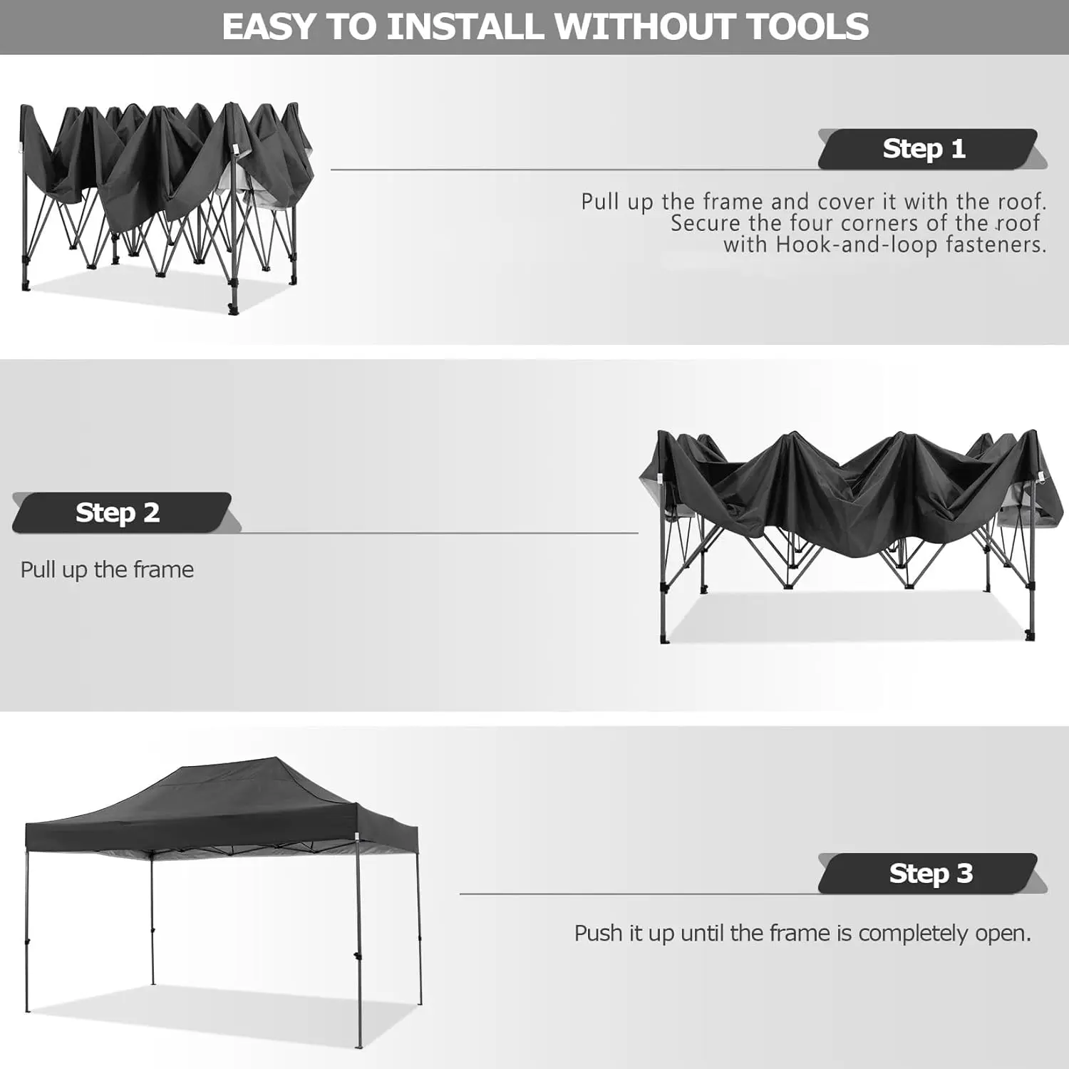 3x4.5m Folding Pavilion Waterproof with 4 Sidewalls,Garden Pavilion UV Protection Festival Party Tent Sun Protection for Camping