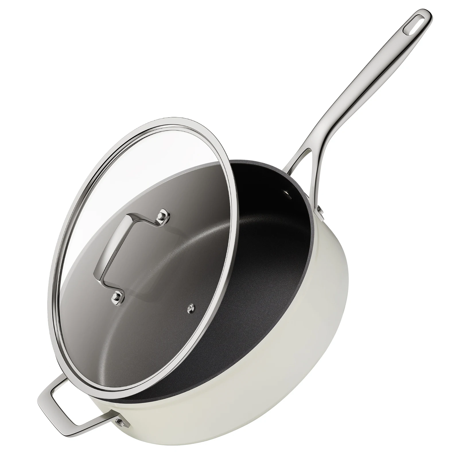 Saute pan 28 cm with lid, 4.5L for all stove types,pan with lid, non-stick coating (PFOA-free),dishwasher and oven safe.
