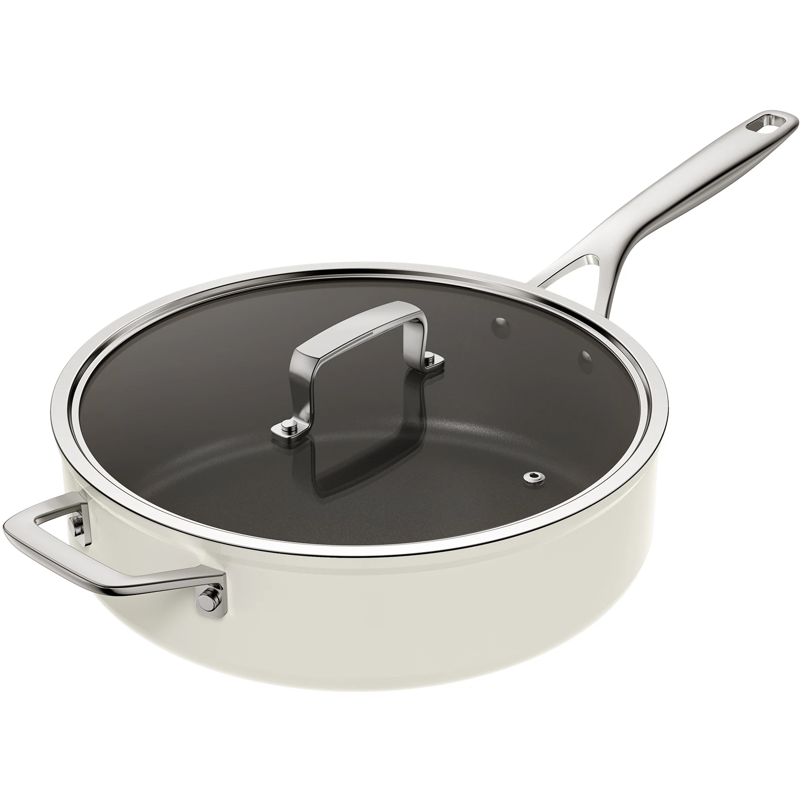 Saute pan 28 cm with lid, 4.5L for all stove types,pan with lid, non-stick coating (PFOA-free),dishwasher and oven safe.