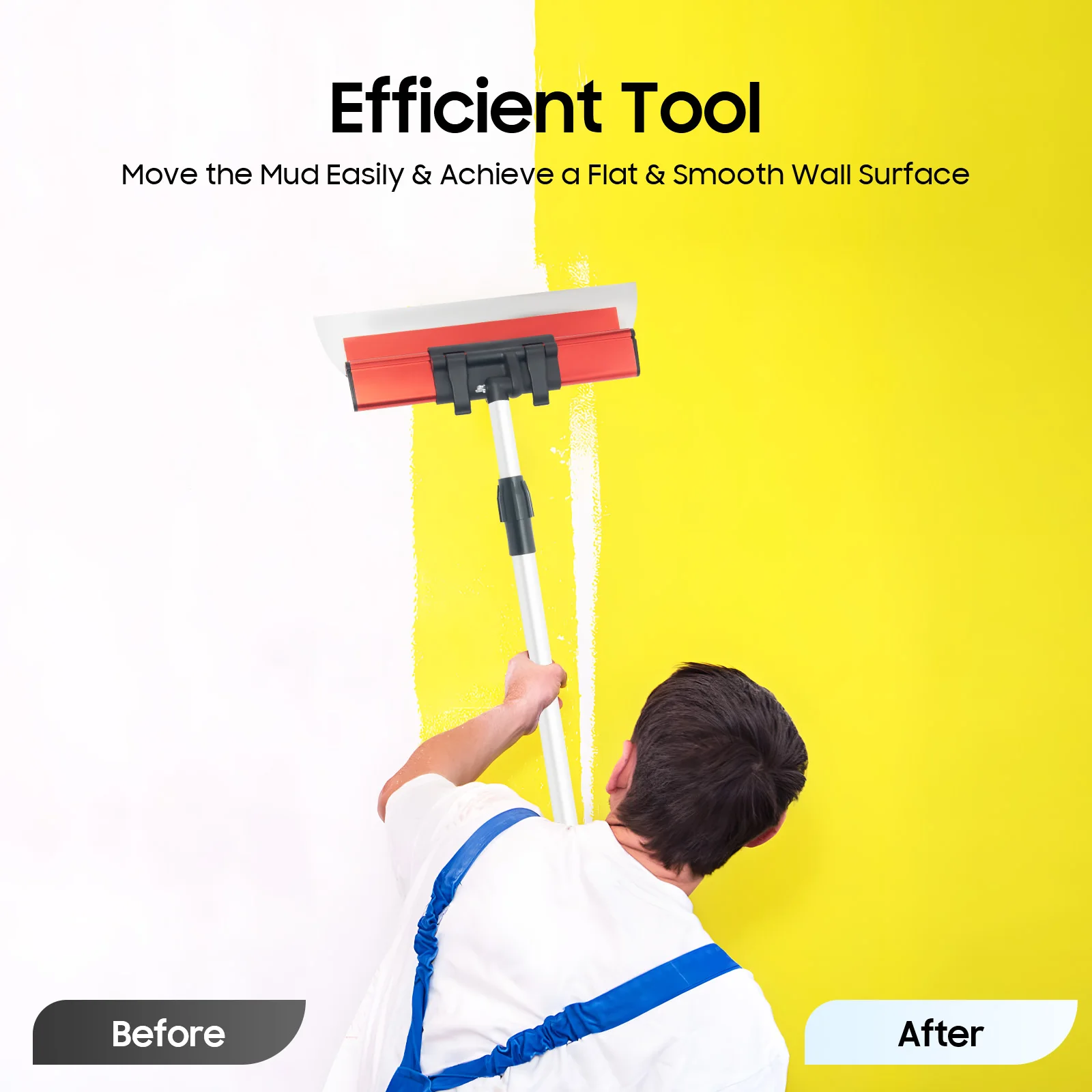 Drywall Skimming Blade Set Flexible Tool with Knockdown Spatula Extruded Aluminum Construction Tool for Drywall Cement Wall
