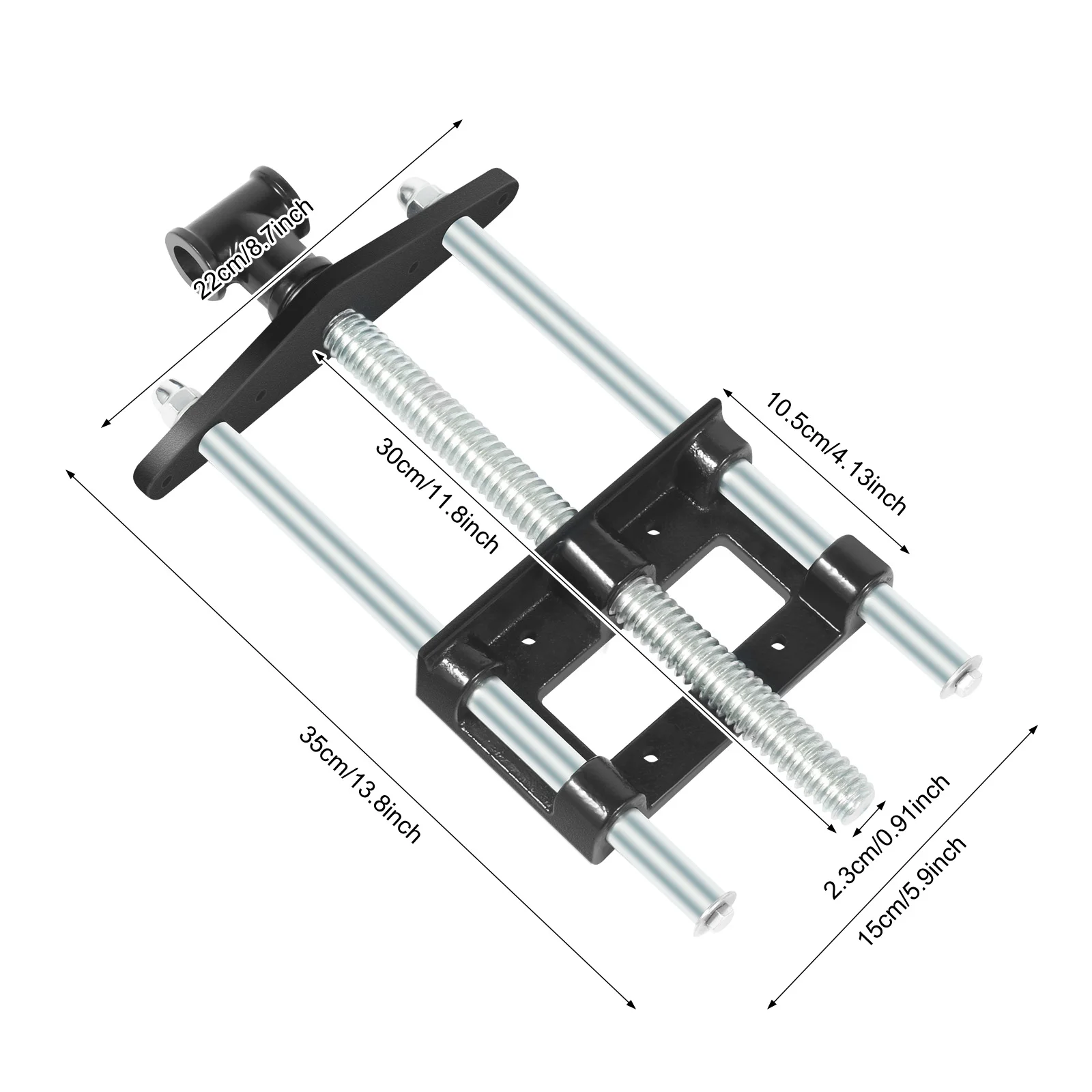 Heavy Duty Woodworking Vise 6" Jaw Opening Malleable Iron Bench Clamp for DIY Carpentry & Metalworking Galvanized Anti-Rust