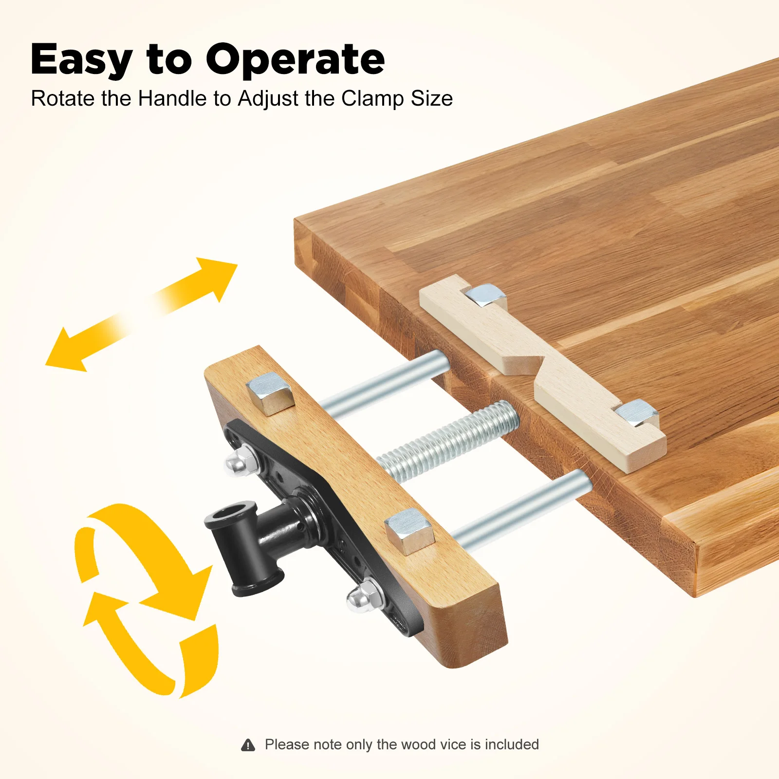 Heavy Duty Woodworking Vise 6" Jaw Opening Malleable Iron Bench Clamp for DIY Carpentry & Metalworking Galvanized Anti-Rust