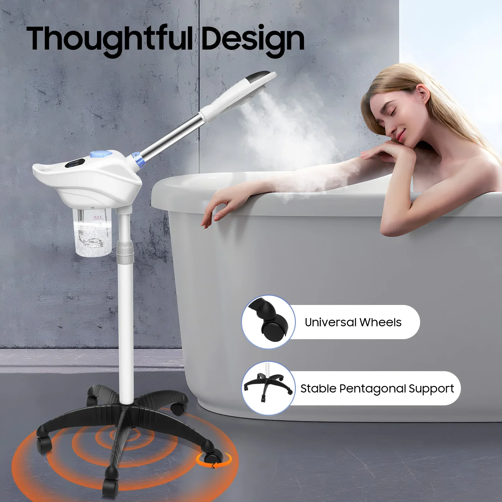 Facial Steamer Kit Professional Skin Care, Warm Mist Face Humidifier for Skin Hydration, Cleansing, Anti-inflammatory