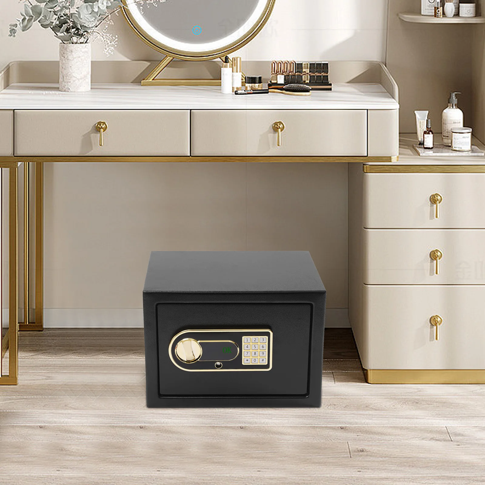 22L Digital Safe Box, Safe Fireproof W/Fireproof Waterproof Wallet,Password Safety Household Home Safes Security Cabinet