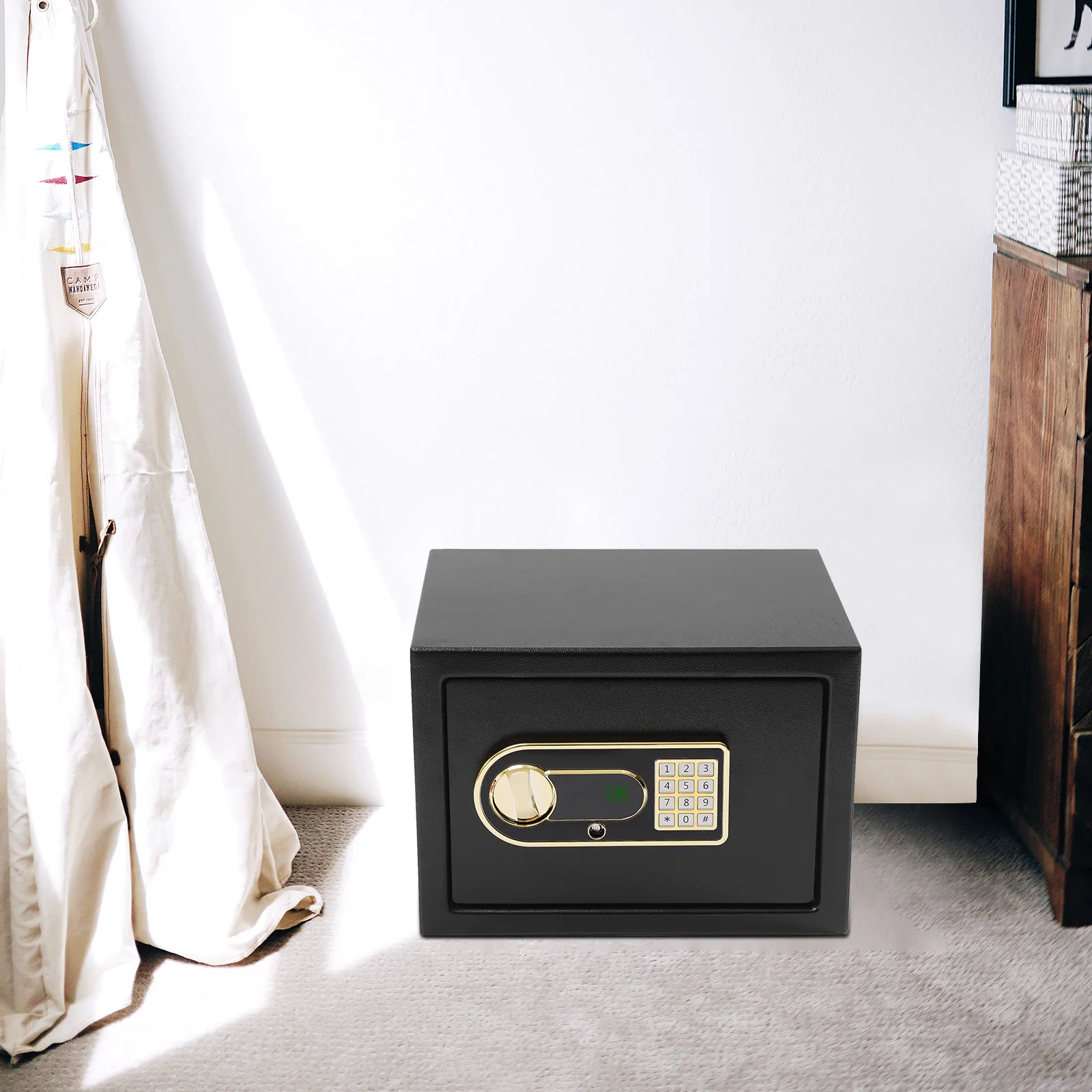22L Digital Safe Box, Safe Fireproof W/Fireproof Waterproof Wallet,Password Safety Household Home Safes Security Cabinet