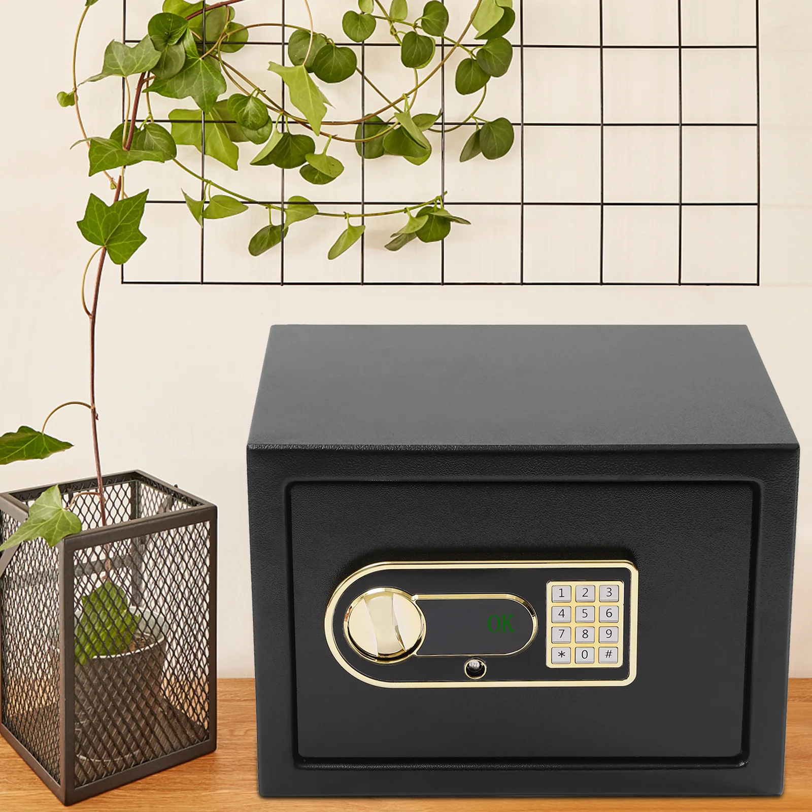 22L Digital Safe Box, Safe Fireproof W/Fireproof Waterproof Wallet,Password Safety Household Home Safes Security Cabinet