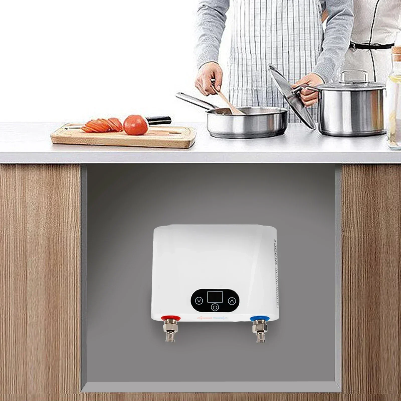 5500W 220V Electric Hot Water Boiler Tankless Mini Hot Water Boiler With LED Temperature Display Dry Head Protection