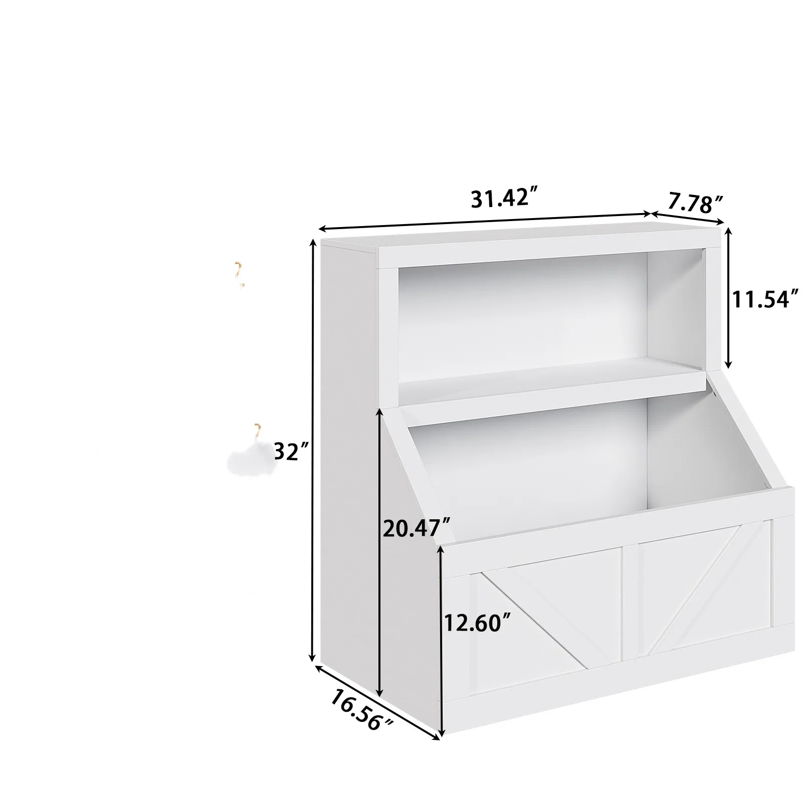 Children's Bookcase & Toy Storage Unit - 2-Tier Organiser with Large Cubbies (80x42x81cm) | Sturdy Engineered Wood for Playroom