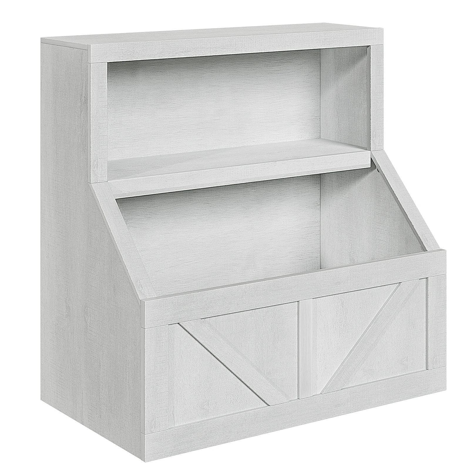 Children's Bookcase & Toy Storage Unit - 2-Tier Organiser with Large Cubbies (80x42x81cm) | Sturdy Engineered Wood for Playroom