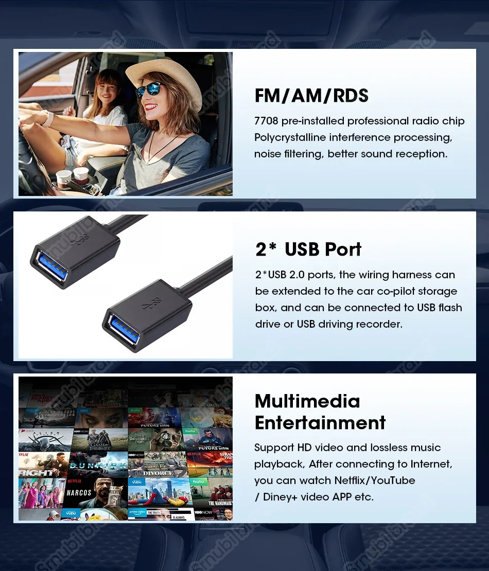 Srnubi 2 Din Car Radio For Citroen C5 2008-2017 Multimedia Player Carplay Android auto Stereo Autoradio GPS Navegador Head Unit