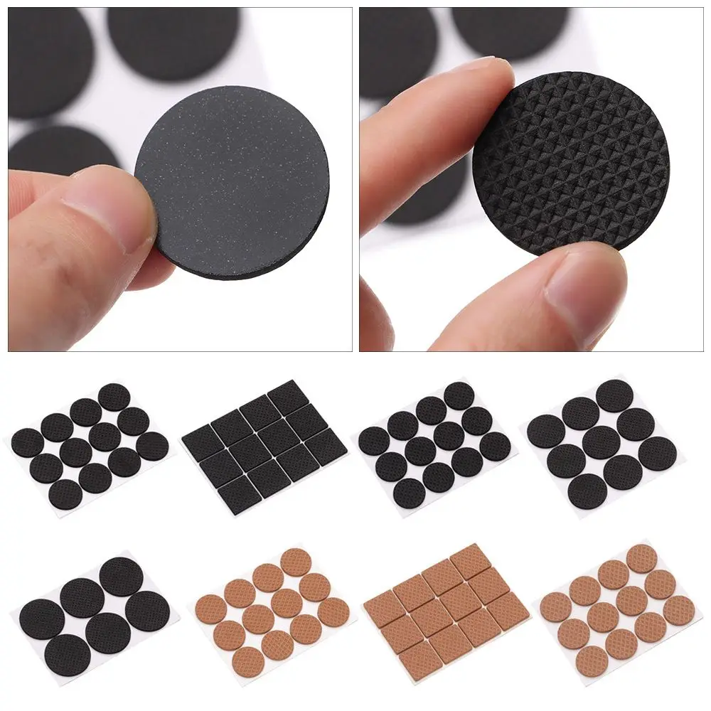 6/9/12Pcs Self Adhesive Furniture Leg Foot Mat Felt Pads Non-slip Mat Bumper Cushion For Chair Table Protector Hardware