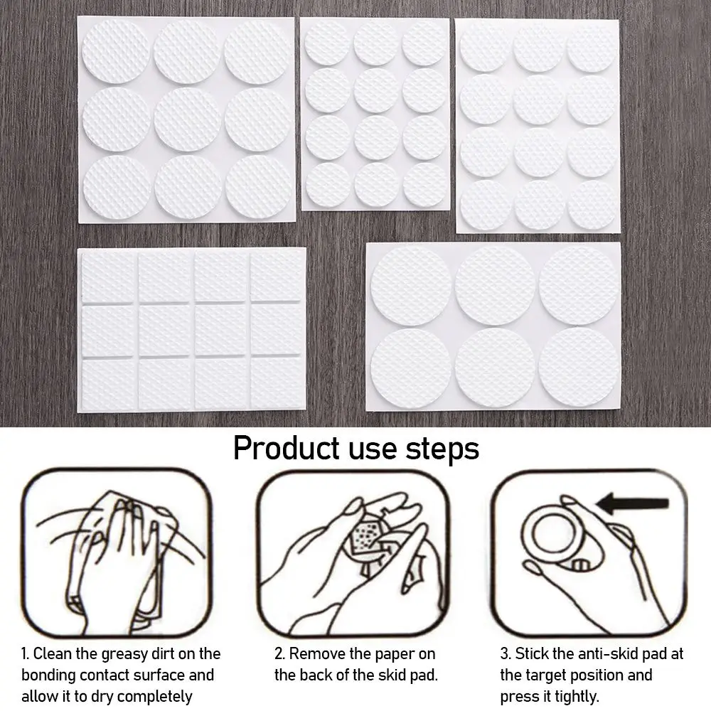 6/9/12Pcs Self Adhesive Furniture Leg Foot Mat Felt Pads Non-slip Mat Bumper Cushion For Chair Table Protector Hardware