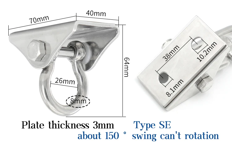 Heavy Bag Hanger Suspension Hooks Concrete Wooden Swing Hangers Sets for Yoga Hammock Chair Sandbag Swing 500kg Capacity