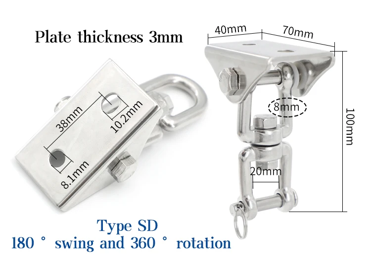 Heavy Bag Hanger Suspension Hooks Concrete Wooden Swing Hangers Sets for Yoga Hammock Chair Sandbag Swing 500kg Capacity