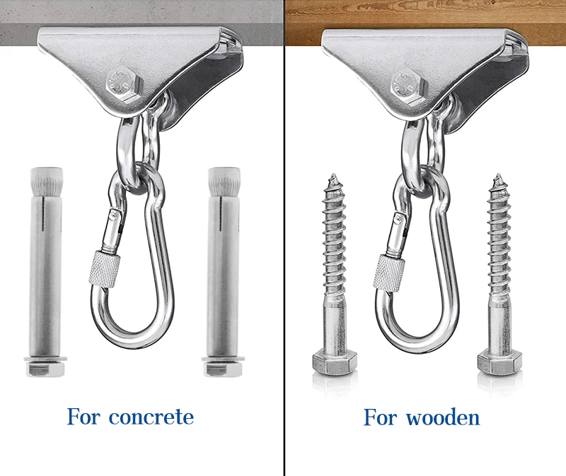 Heavy Bag Hanger Suspension Hooks Concrete Wooden Swing Hangers Sets for Yoga Hammock Chair Sandbag Swing 500kg Capacity