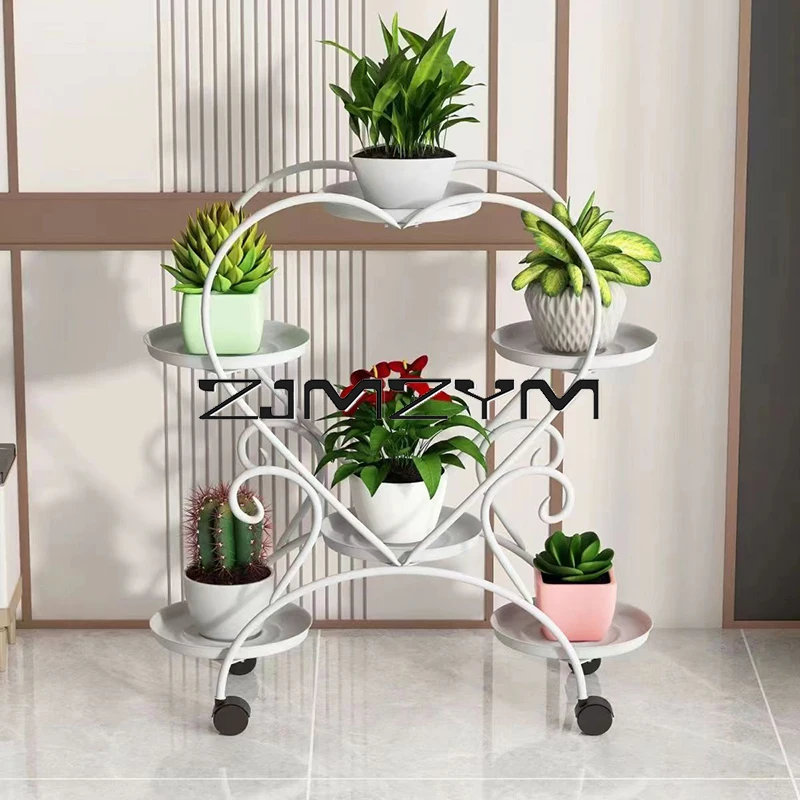 5/6/9 Potted Flower Metal Shelves Plant Rack Plant Pot Stand Decoration for Indoor Outdoor Garden