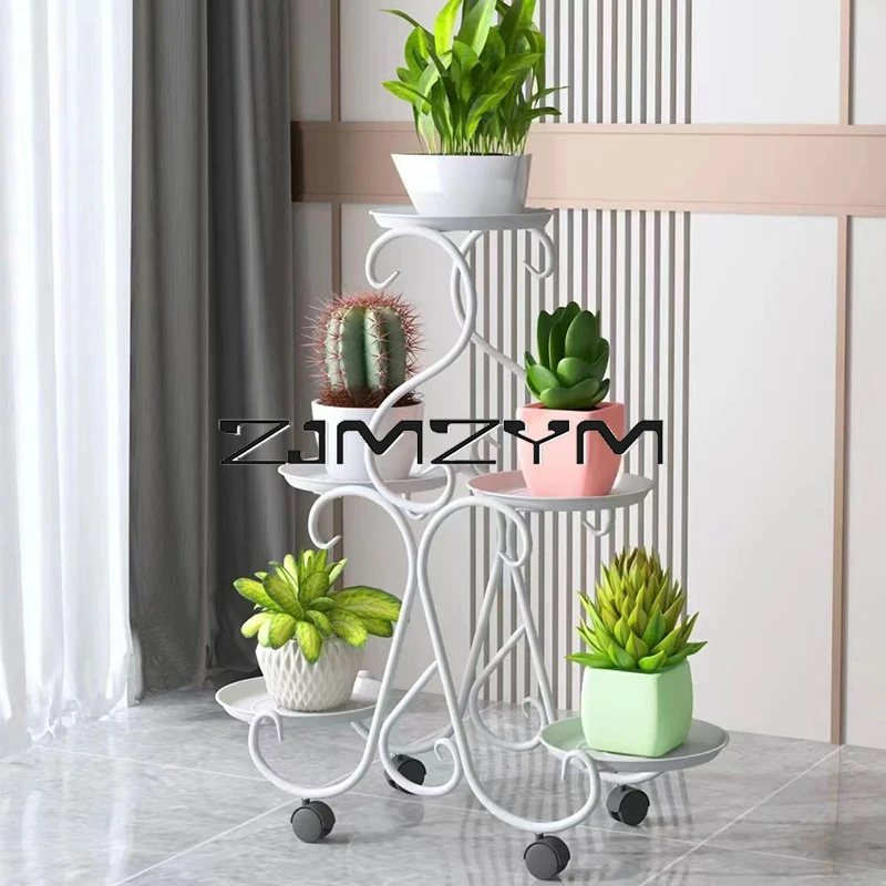 5/6/9 Potted Flower Metal Shelves Plant Rack Plant Pot Stand Decoration for Indoor Outdoor Garden