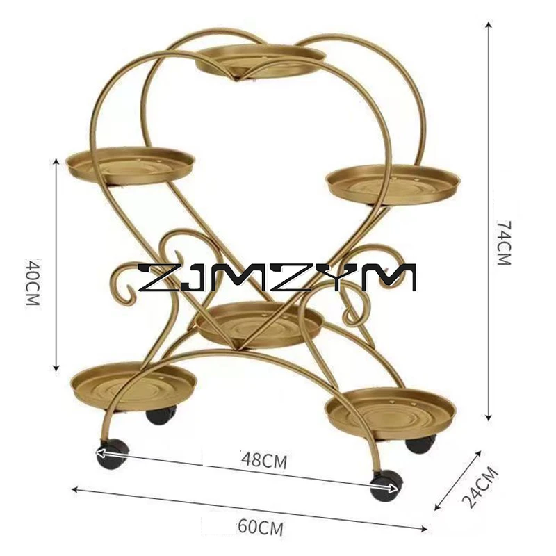 5/6/9 Potted Flower Metal Shelves Plant Rack Plant Pot Stand Decoration for Indoor Outdoor Garden
