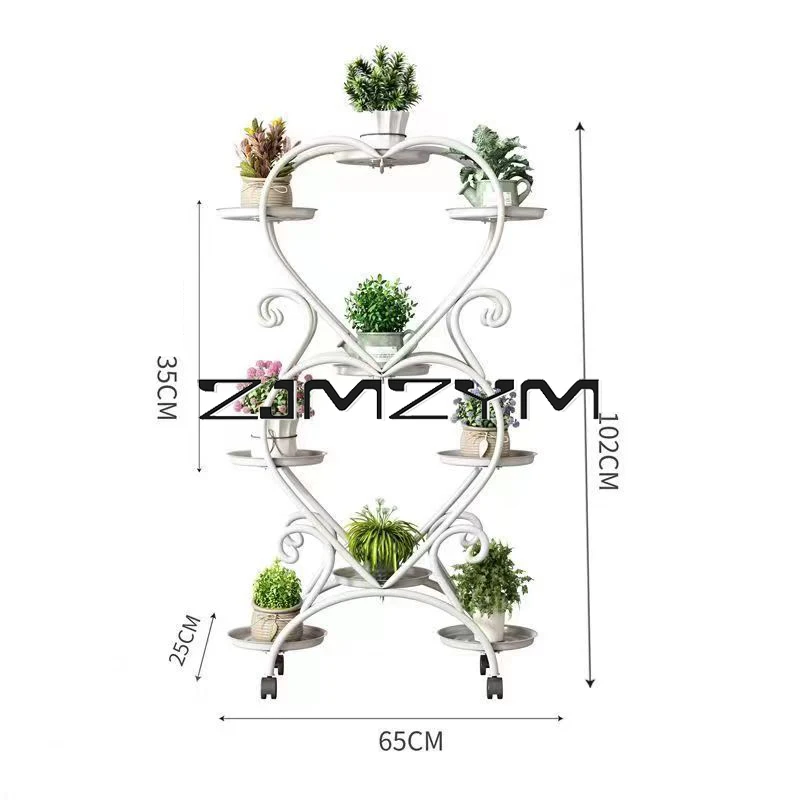5/6/9 Potted Flower Metal Shelves Plant Rack Plant Pot Stand Decoration for Indoor Outdoor Garden