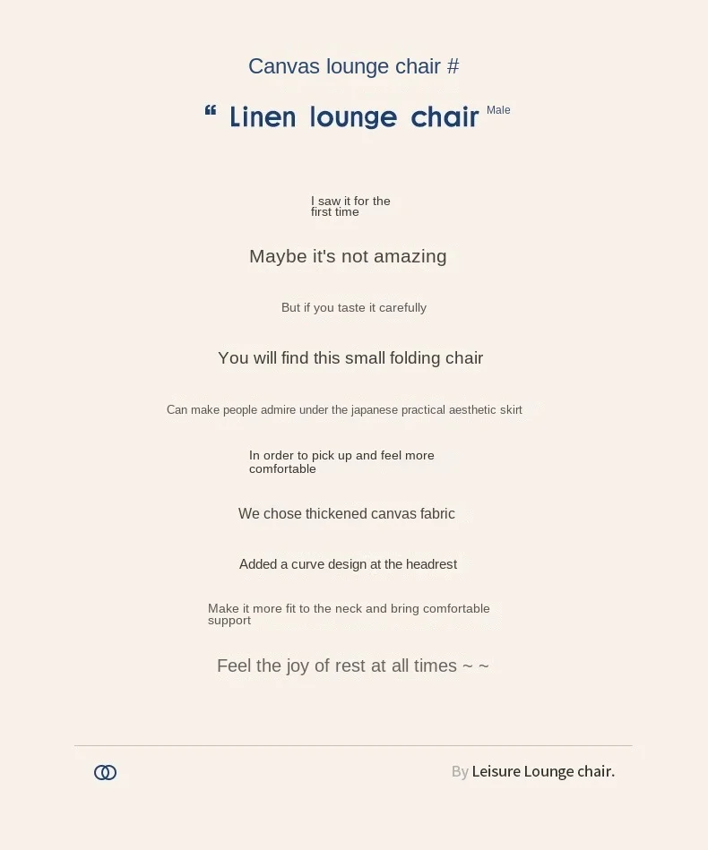 Japanese Simple Canvas Sofa Chaise Longue Japanese Balcony Household Lazy Outdoor Leisure Beach Chair Folding Chair