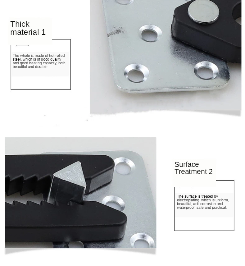 2pcs Furniture Hinge Sofa Connector Hasp Alligator Clip Joint Snap Link Sectional Sofa Connection Fastener Metal Accessories