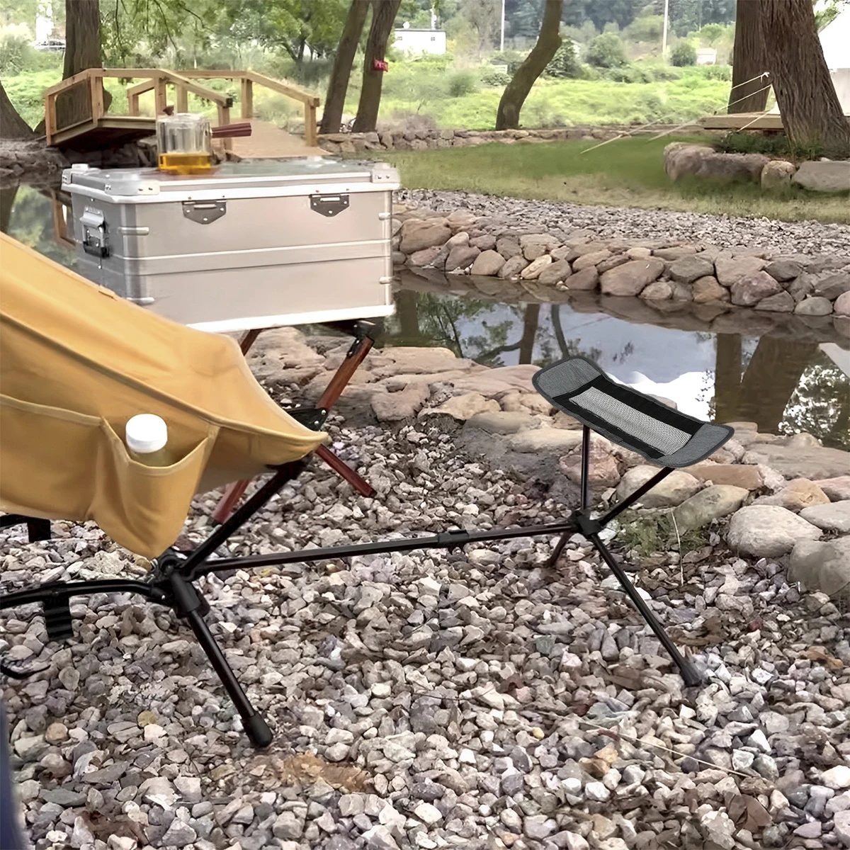 Camping Chair Foot Rest Foldable Camping Footrest Portable Camp Chair Footrest Retractable Camp Footrest Outdoor Hammock Chair