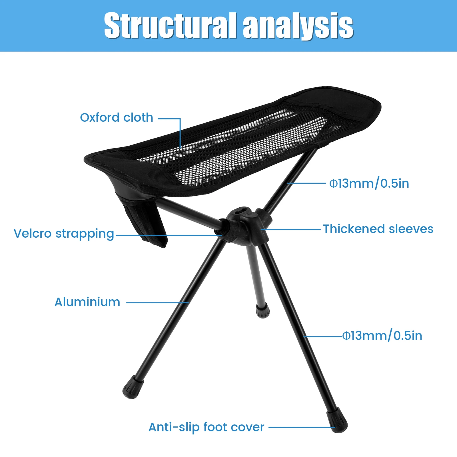 Camping Chair Foot Rest Foldable Camping Footrest Portable Camp Chair Footrest Retractable Camp Footrest Outdoor Hammock Chair