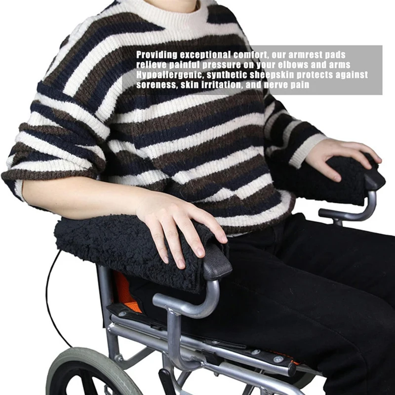 2pcs Armrest Cushion For Office Chair Wheelchair Arm Covers Office Chair Armrest Cushion Walker Handle Pads