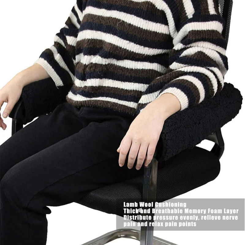 2pcs Armrest Cushion For Office Chair Wheelchair Arm Covers Office Chair Armrest Cushion Walker Handle Pads