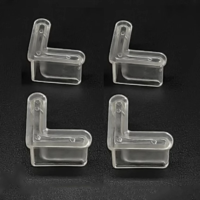 2-10Pcs L Type Rubber Base Non-Slip Foot Pad Slotted Angle Bar Triangle Feet Shelf Iron Bed Foot Cover Protective Rubber Sleeve