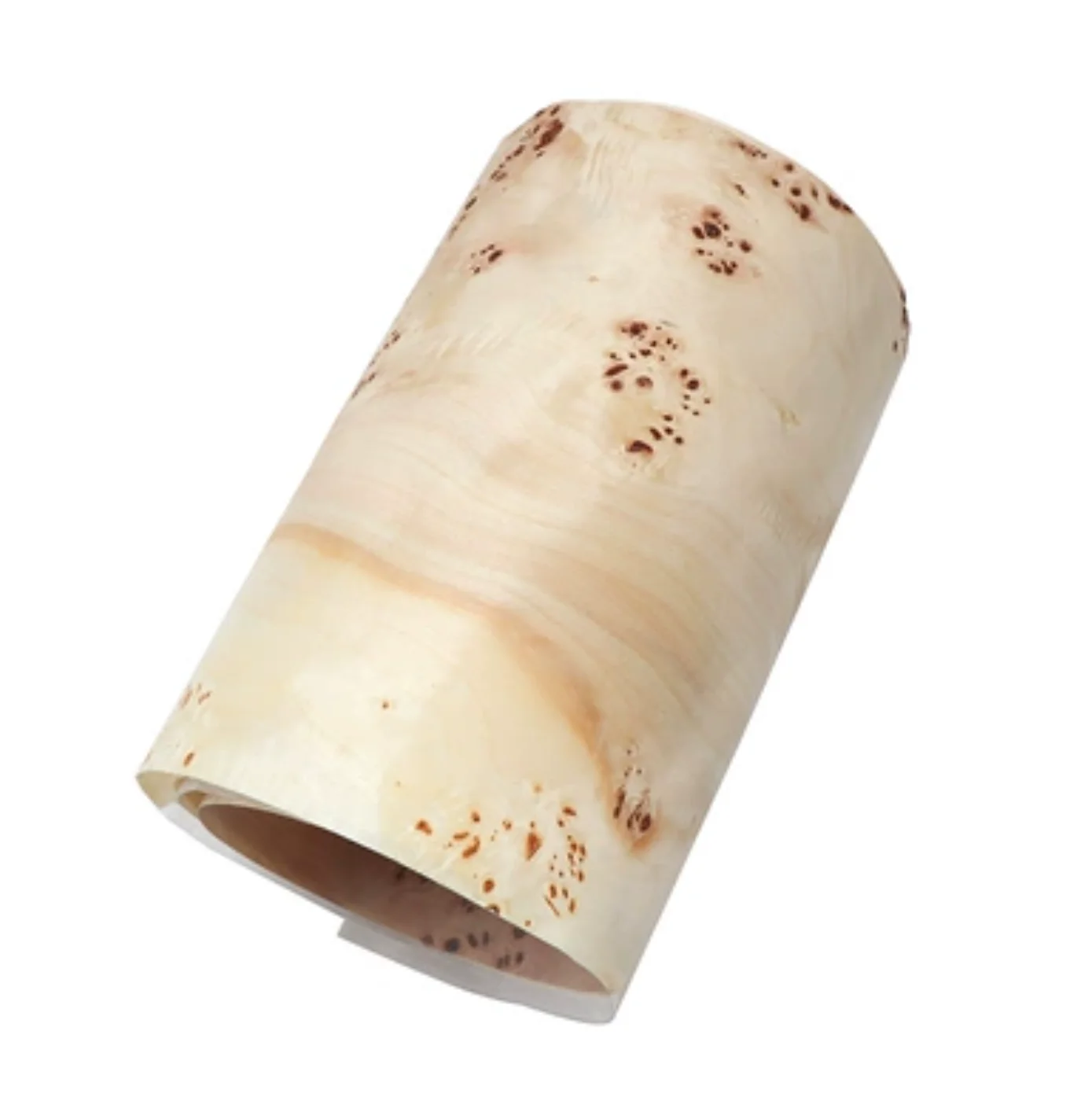 Length:1.6meters Width:230mm T:0.25mm Naturally White Poplar Tumor Wood Veneer Sheets Guitar Skateboard Backpack Decoration