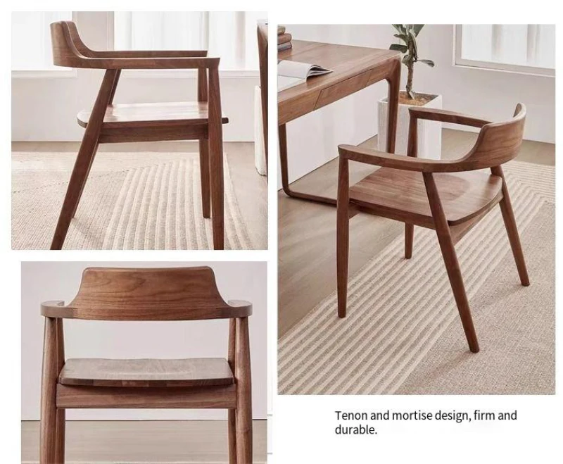 Relaxing Wooden Dining Chairs Nordic Ergonomic Modern Design Minimalism Computer Interior Complete Muebles Para Hogar Furniture
