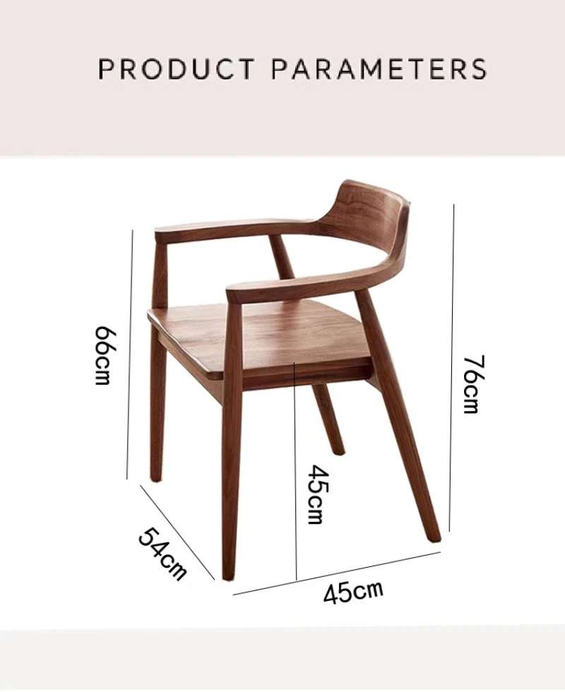 Relaxing Wooden Dining Chairs Nordic Ergonomic Modern Design Minimalism Computer Interior Complete Muebles Para Hogar Furniture