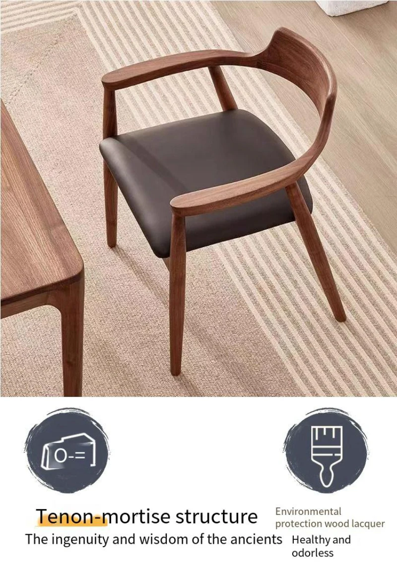 Relaxing Wooden Dining Chairs Nordic Ergonomic Modern Design Minimalism Computer Interior Complete Muebles Para Hogar Furniture