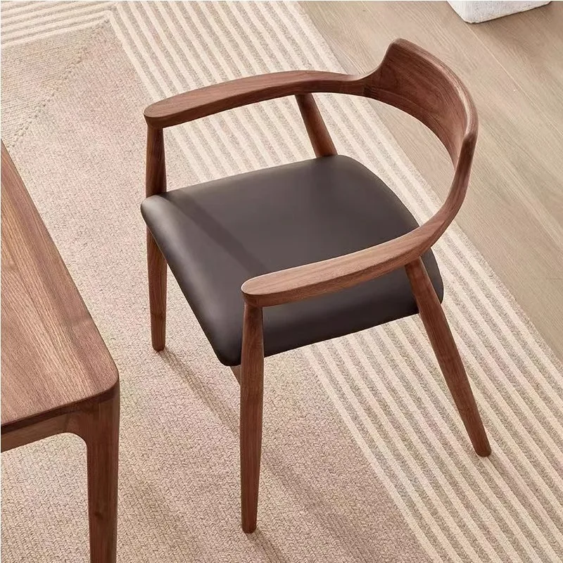 Relaxing Wooden Dining Chairs Nordic Ergonomic Modern Design Minimalism Computer Interior Complete Muebles Para Hogar Furniture