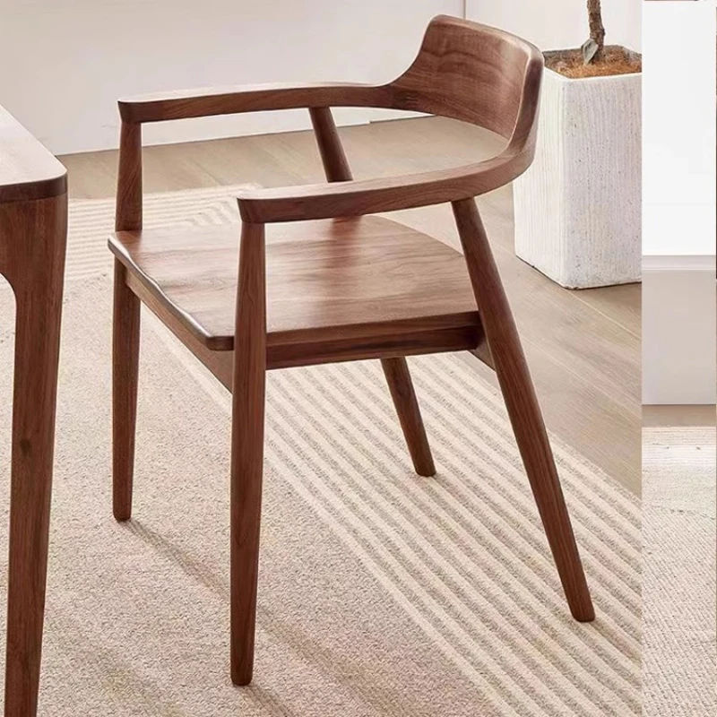 Relaxing Wooden Dining Chairs Nordic Ergonomic Modern Design Minimalism Computer Interior Complete Muebles Para Hogar Furniture