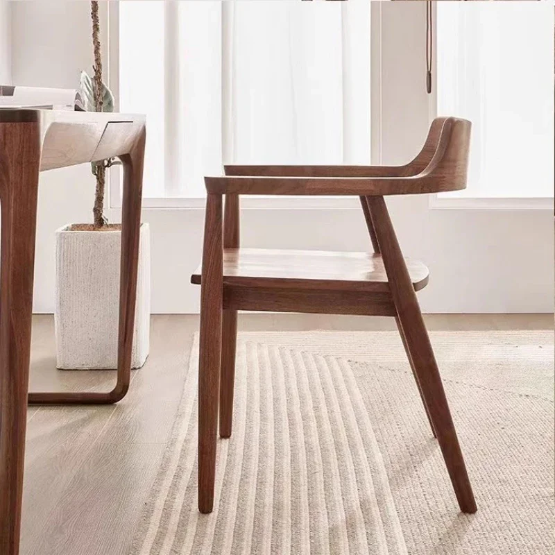 Relaxing Wooden Dining Chairs Nordic Ergonomic Modern Design Minimalism Computer Interior Complete Muebles Para Hogar Furniture