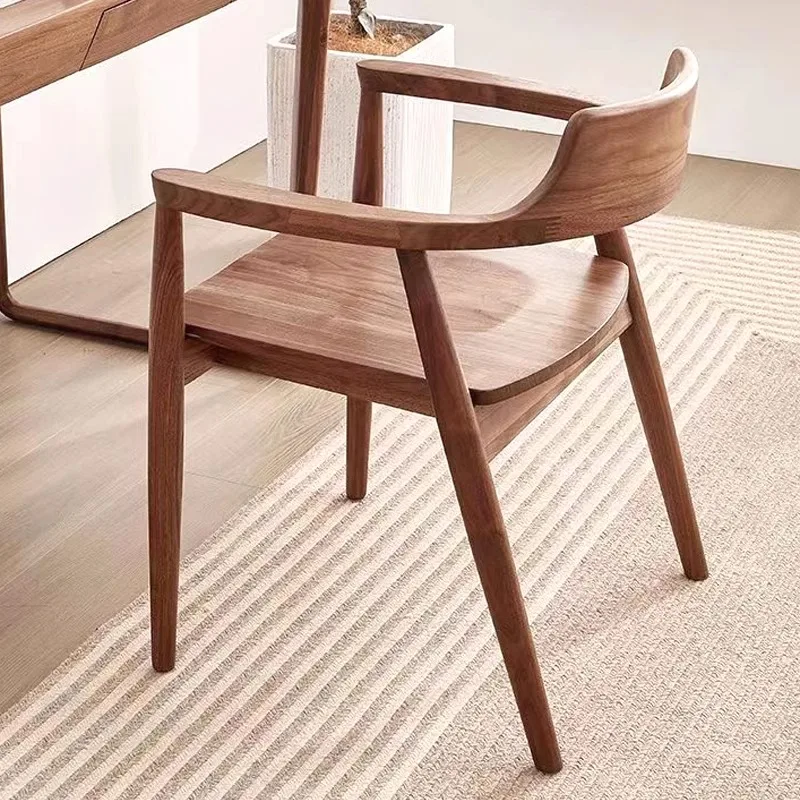Relaxing Wooden Dining Chairs Nordic Ergonomic Modern Design Minimalism Computer Interior Complete Muebles Para Hogar Furniture