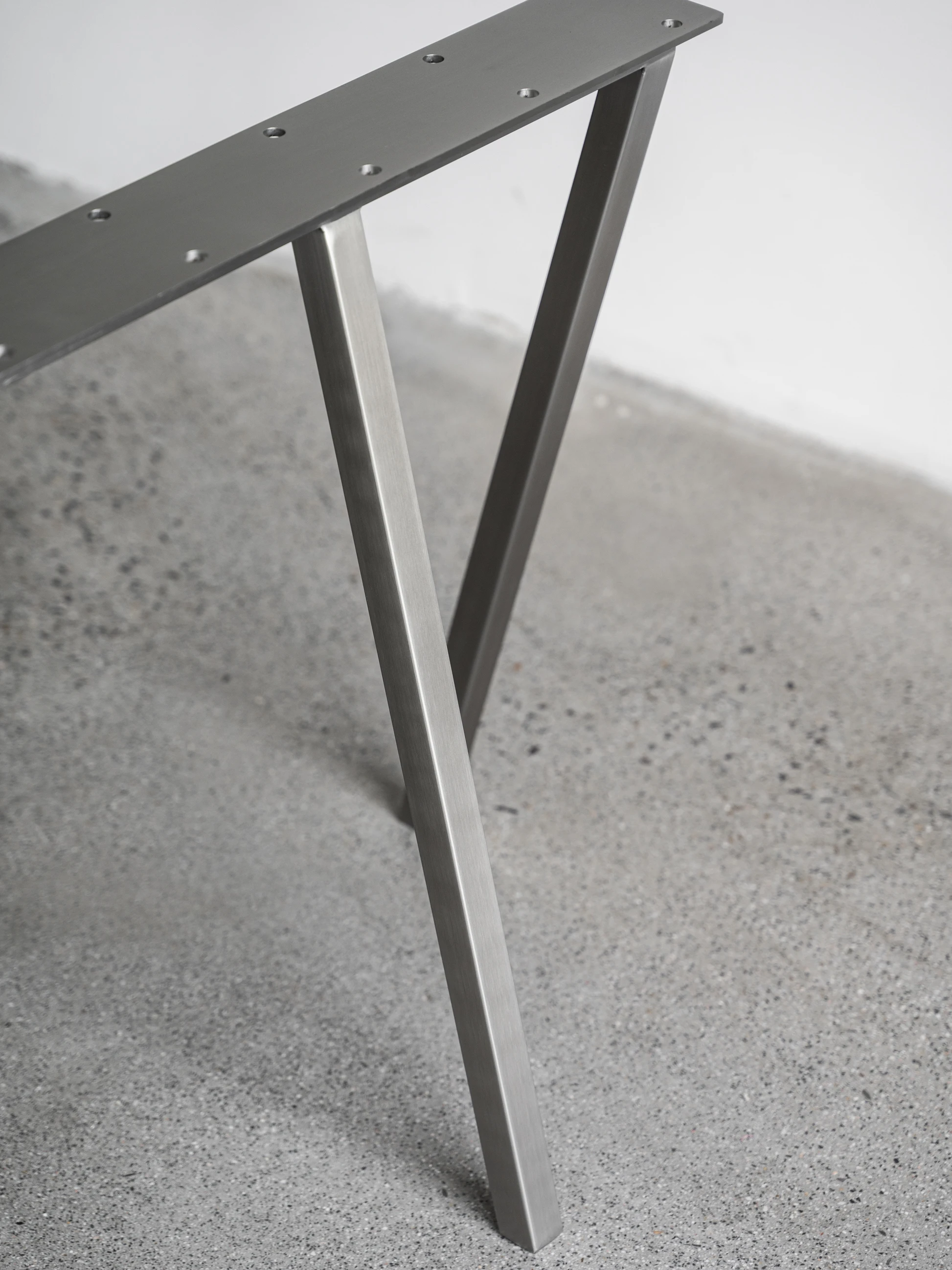 Brushed Stainless Steel Table Legs Industrial Office Desk Bases Conference Table Feet Kitchen Island Bar Stand Support Furniture