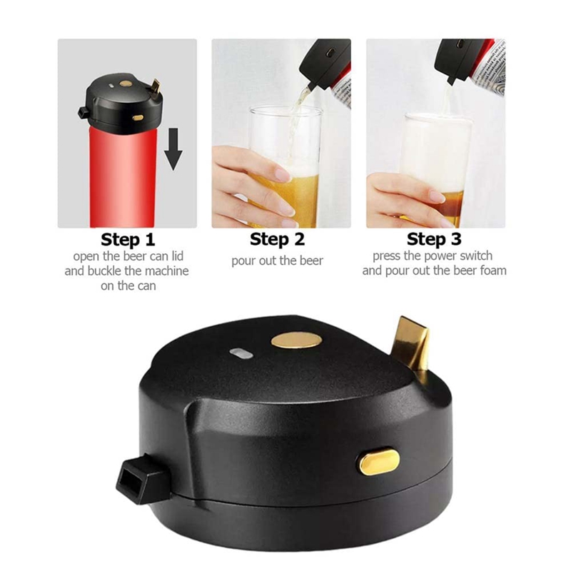 Canner Beer Foamer,Portable Canned Beer Foam Machine,Special Purpose for Canned Beer, Foam Maker,Beer Server,Washable