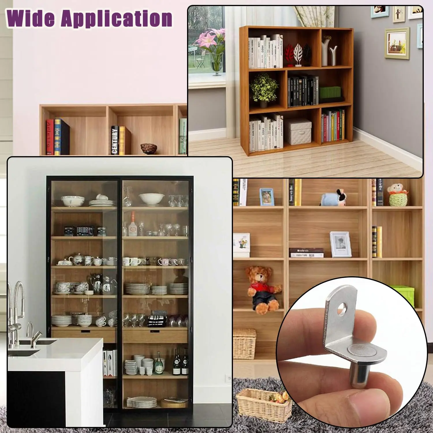 40Pcs Shelf Brackets Support Studs Pegs 5mm Metal Pin Shelves Seperator Furniture Shelf Wall Mount Bracket Holder For Cabinet