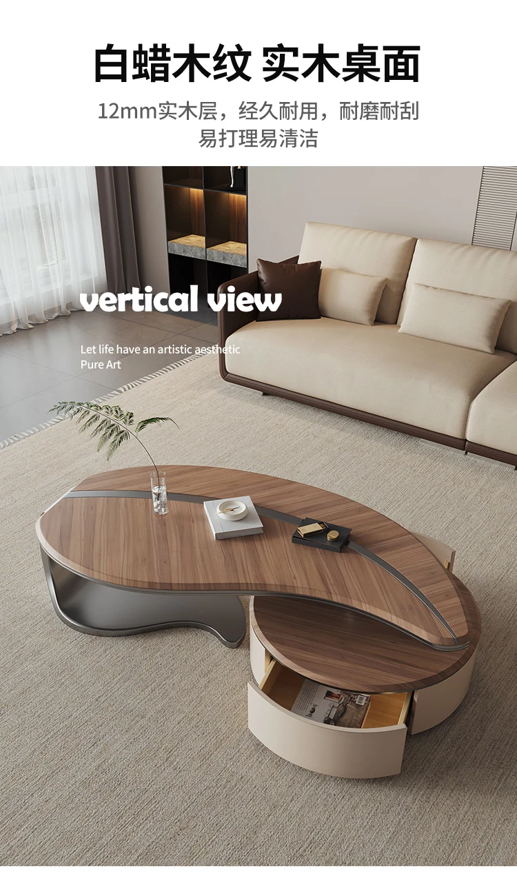 Vintage French Coffee Table Premium Elegant Unique Aesthetic Coffee Table Luxury Exquisite Table Basse Living Room Furniture