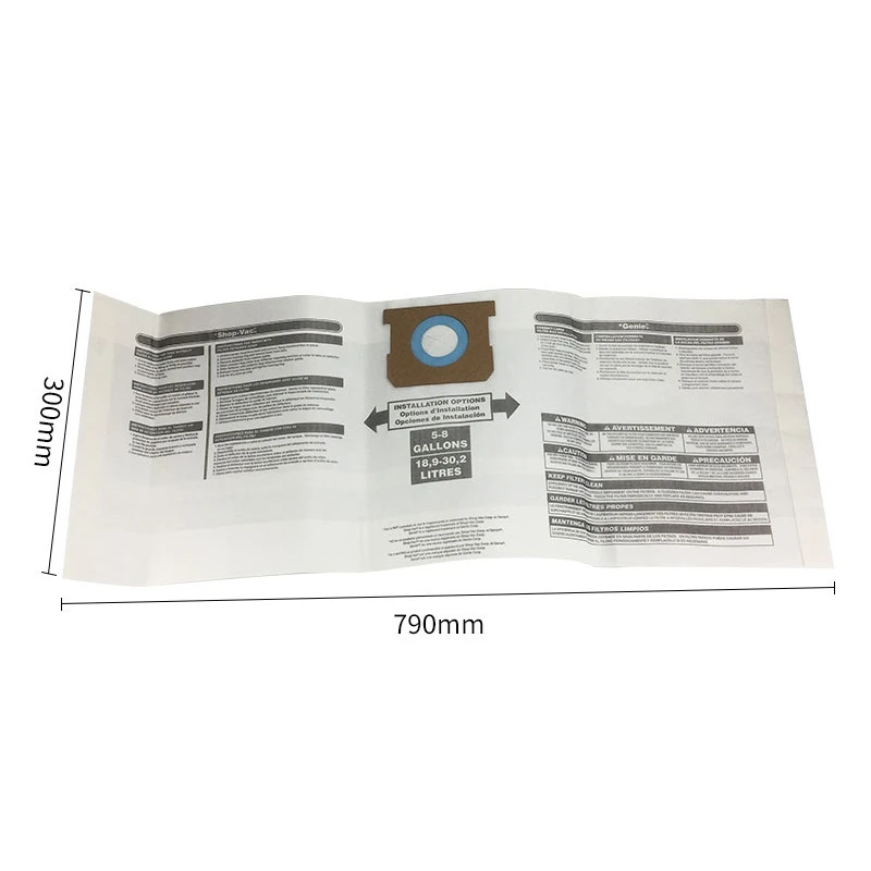 5PC Replacement Wet/Dry Vacuum Bags Dust Bags for Shop-Vac Ridgid 5-8 Gallon Vacuum Cleaner 9066100 90661 906-61
