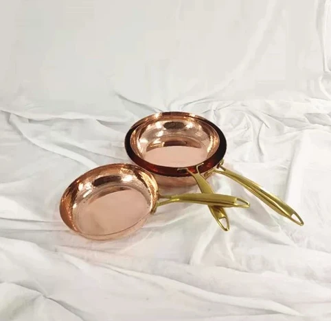 Thickened Pure Copper Pan Western Steak Frying French Copper Frying Pan
