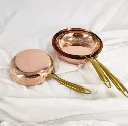 Thickened Pure Copper Pan Western Steak Frying French Copper Frying Pan