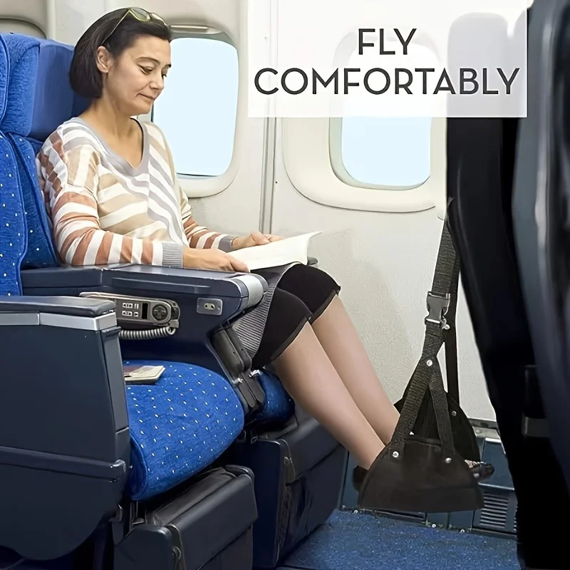 1pc/2pcs New Travel Hammock Office Hammock with Airplane and High-speed Rail Footrest Hammock Foot Stepping Travel Artifact