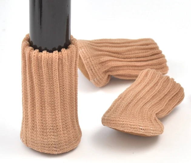 Chair Legs Socks Knitted Furniture Feet Floor Protectors Anti-slip Pads Silent Thicken Table Chair Leg Socks Covers